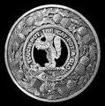 MacIntosh Clan Crest Thistle Round Sterling Silver Clan Badge Plaid Brooch