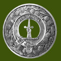 MacIntyre Clan Crest Thistle Round Stylish Pewter Clan Badge Plaid Brooch