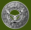 MacKenzie Seaforth Clan Crest Thistle Round Stylish Pewter Clan Badge Plaid Brooch