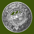 MacKinnon Clan Crest Thistle Round Stylish Pewter Clan Badge Plaid Brooch