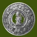 MacLennan Clan Crest Thistle Round Stylish Pewter Clan Badge Plaid Brooch