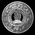 MacNeil Barra Clan Crest Thistle Round Sterling Silver Clan Badge Plaid Brooch