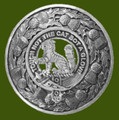 MacPherson Clan Crest Thistle Round Stylish Pewter Clan Badge Plaid Brooch