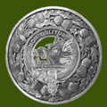 MacTavish Clan Crest Thistle Round Stylish Pewter Clan Badge Plaid Brooch
