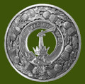 Matheson Clan Crest Thistle Round Stylish Pewter Clan Badge Plaid Brooch
