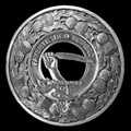 Mitchell Clan Crest Thistle Round Sterling Silver Clan Badge Plaid Brooch