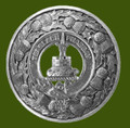 Morrison Clan Crest Thistle Round Stylish Pewter Clan Badge Plaid Brooch
