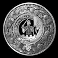 Mowat Clan Crest Thistle Round Sterling Silver Clan Badge Plaid Brooch