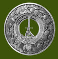 Muirhead Clan Crest Thistle Round Stylish Pewter Clan Badge Plaid Brooch