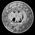 Munro Clan Crest Thistle Round Sterling Silver Clan Badge Plaid Brooch