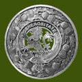 Nicholson Lion Clan Crest Thistle Round Stylish Pewter Clan Badge Plaid Brooch