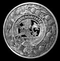 Nicholson Lion Clan Crest Thistle Round Sterling Silver Clan Badge Plaid Brooch