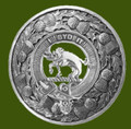 Nisbet Clan Crest Thistle Round Stylish Pewter Clan Badge Plaid Brooch