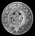 Ogilvie Clan Crest Thistle Round Sterling Silver Clan Badge Plaid Brooch