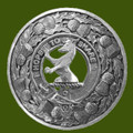 Riddell Clan Crest Thistle Round Stylish Pewter Clan Badge Plaid Brooch