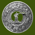 Scrimgeour Clan Crest Thistle Round Stylish Pewter Clan Badge Plaid Brooch