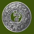 Somerville Clan Crest Thistle Round Stylish Pewter Clan Badge Plaid Brooch