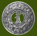 Stirling Clan Crest Thistle Round Stylish Pewter Clan Badge Plaid Brooch