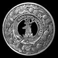 Stirling Clan Crest Thistle Round Sterling Silver Clan Badge Plaid Brooch