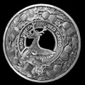Strachan Clan Crest Thistle Round Sterling Silver Clan Badge Plaid Brooch