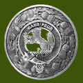 Sutherland Clan Crest Thistle Round Stylish Pewter Clan Badge Plaid Brooch