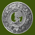 Swinton Clan Crest Thistle Round Stylish Pewter Clan Badge Plaid Brooch