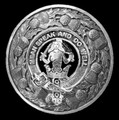 Urquhart Clan Crest Thistle Round Sterling Silver Clan Badge Plaid Brooch
