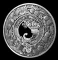 Walker Clan Crest Thistle Round Sterling Silver Clan Badge Plaid Brooch
