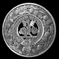 Watson Clan Crest Thistle Round Sterling Silver Clan Badge Plaid Brooch