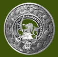 Young Clan Crest Thistle Round Stylish Pewter Clan Badge Plaid Brooch