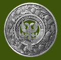 Boyle Clan Crest Thistle Round Stylish Pewter Clan Badge Plaid Brooch
