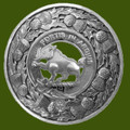 Findlay Clan Crest Thistle Round Stylish Pewter Clan Badge Plaid Brooch