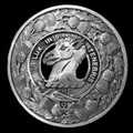 Fullerton Clan Crest Thistle Round Sterling Silver Clan Badge Plaid Brooch