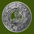 Gibson Clan Crest Thistle Round Stylish Pewter Clan Badge Plaid Brooch