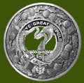 Mercer Clan Crest Thistle Round Stylish Pewter Clan Badge Plaid Brooch