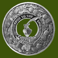 Orr Clan Crest Thistle Round Stylish Pewter Clan Badge Plaid Brooch