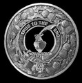 Orr Clan Crest Thistle Round Sterling Silver Clan Badge Plaid Brooch