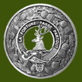 Rollo Clan Crest Thistle Round Stylish Pewter Clan Badge Plaid Brooch