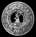 Rollo Clan Crest Thistle Round Sterling Silver Clan Badge Plaid Brooch