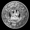 Snodgrass Clan Crest Thistle Round Sterling Silver Clan Badge Plaid Brooch