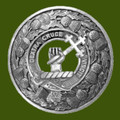 Sheppard Clan Crest Thistle Round Stylish Pewter Clan Badge Plaid Brooch