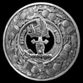 Chisholm Clan Crest Thistle Round Sterling Silver Clan Badge Plaid Brooch