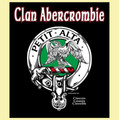 Abercrombie Clan Badge Clan Crest Adult Mens Black Cotton T-Shirt