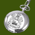 Irish Coat of Arms Engraved Family Crest Polished Hunter Pocket Watch