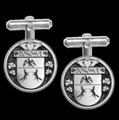 Donohue Irish Coat Of Arms Claddagh Sterling Silver Family Crest Cufflinks