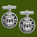 Donnelly Irish Coat Of Arms Claddagh Stylish Pewter Family Crest Cufflinks