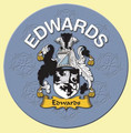 Edwards Coat of Arms Cork Round English Family Name Coasters Set of 10