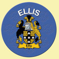 Ellis Coat of Arms Cork Round English Family Name Coasters Set of 10