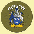 Gibson Coat of Arms Cork Round English Family Name Coasters Set of 10