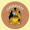 Graham Coat of Arms Cork Round English Family Name Coasters Set of 10